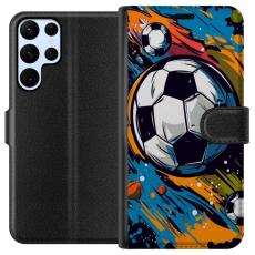 iSecrets - Pl&aring;nboksfodral till Samsung Galaxy S22 Ultra 5G med Fotbollar