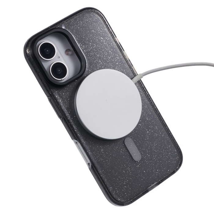 KIGC - KIGC iPhone 16 Mobilskal MagSafe Epoxy Kickstand - Svart