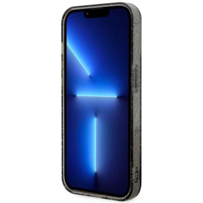 Guess - Guess iPhone 11/XR Mobilskal Magsafe Glitter Guld - Svart