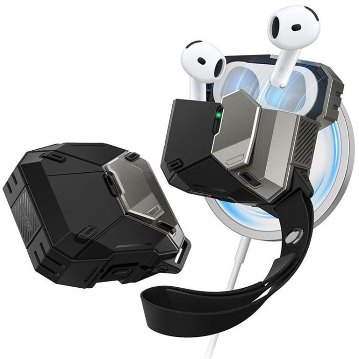 Tech-Protect - Tech-Protect Airpods 4 Skal Matrix - Svart