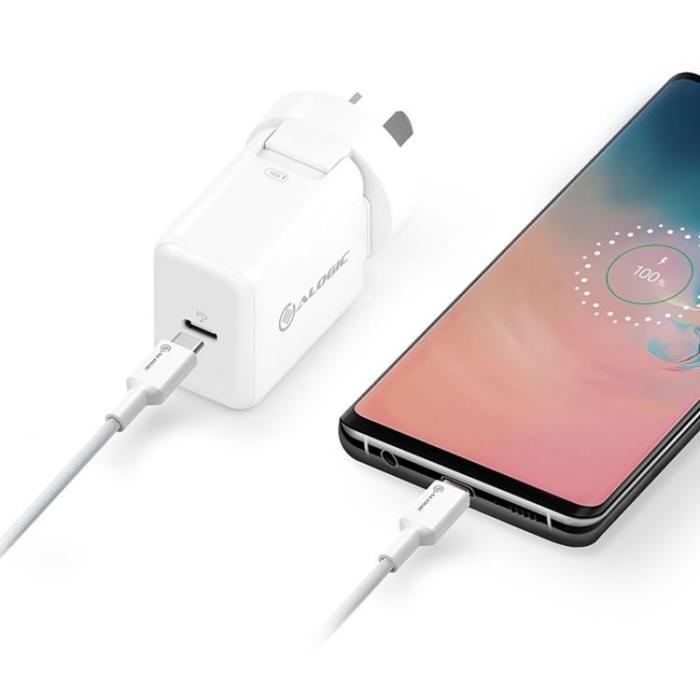 ALOGIC - ALOGIC Elements PRO USB-C till USB-C laddkabel 5A - 1m - Vit