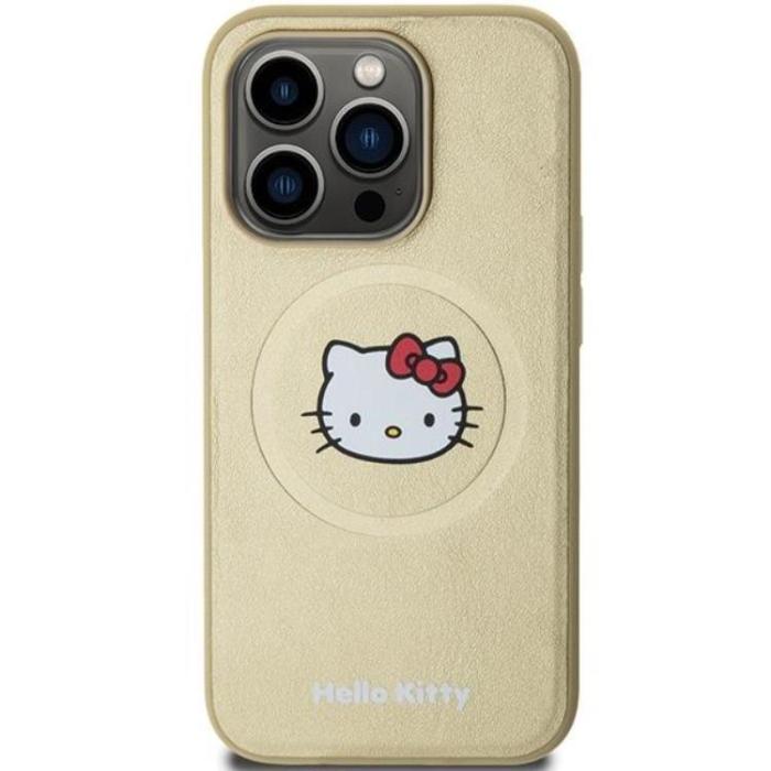 Hello Kitty - Hello Kitty iPhone 15 Pro Mobilskal Magsafe Läder Kitty Head