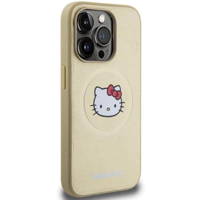 Hello Kitty - Hello Kitty iPhone 15 Pro Mobilskal Magsafe Läder Kitty Head