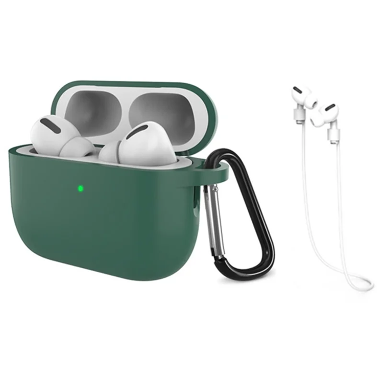 Airpods Pro 3 Mobilskal Silikon med Anti-förlorad Rem (Tallgrön) | 2353 | AlltMobil