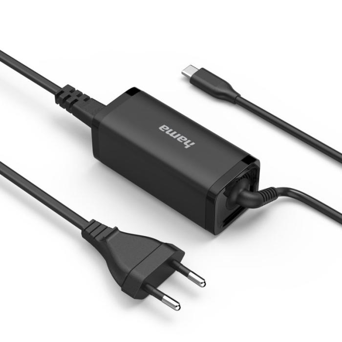 Hama - HAMA Notebook Power Supply USB-C Gan 100-240V 5-20V/65W
