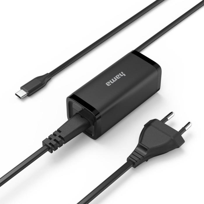 Hama - HAMA Notebook Power Supply USB-C Gan 100-240V 5-20V/65W