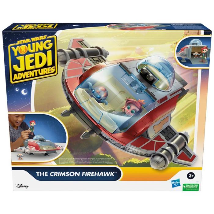SW - SW Lekset Young Jedi 4in Playset The Crimson Firehawk