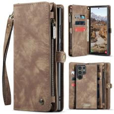 Caseme - CaseMe Pl&aring;nboksfodral f&ouml;r Samsung Galaxy S26 Ultra Konstl&auml;der med rem - Brun