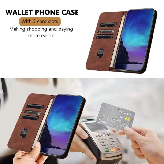 OEM - Plånboksfodral för Samsung Galaxy S26 Konstläder med ställ - Brun