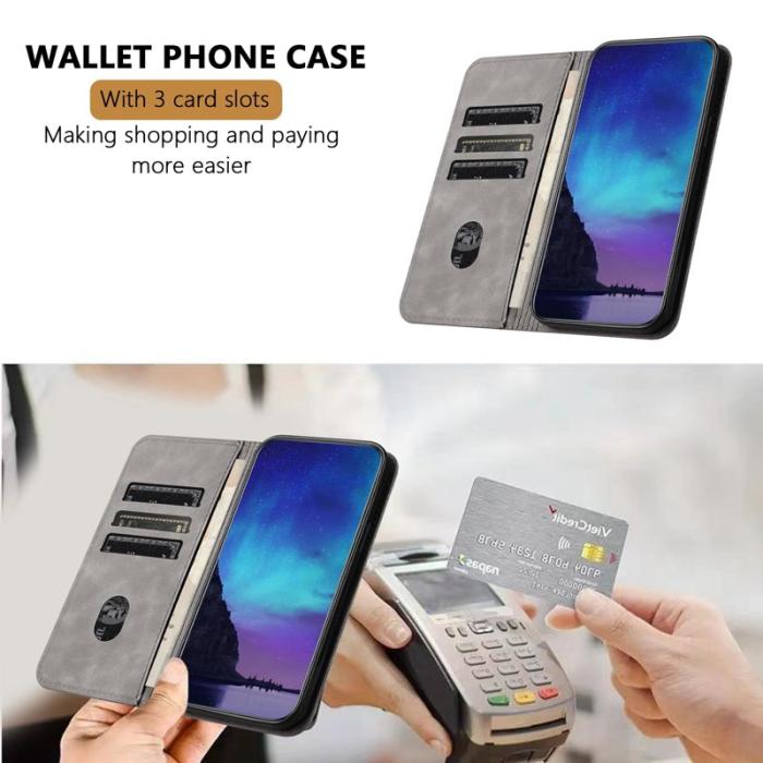 OEM - Plånboksfodral för Samsung Galaxy S26 Konstläder med ställ - Grå