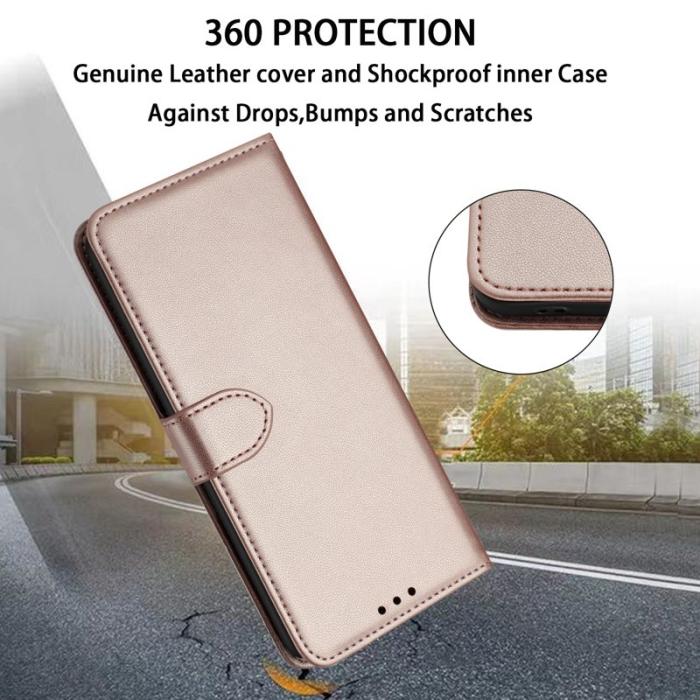 OEM - Plånboksfodral för Samsung Galaxy S26 Konstläder med ställ - Roséguld