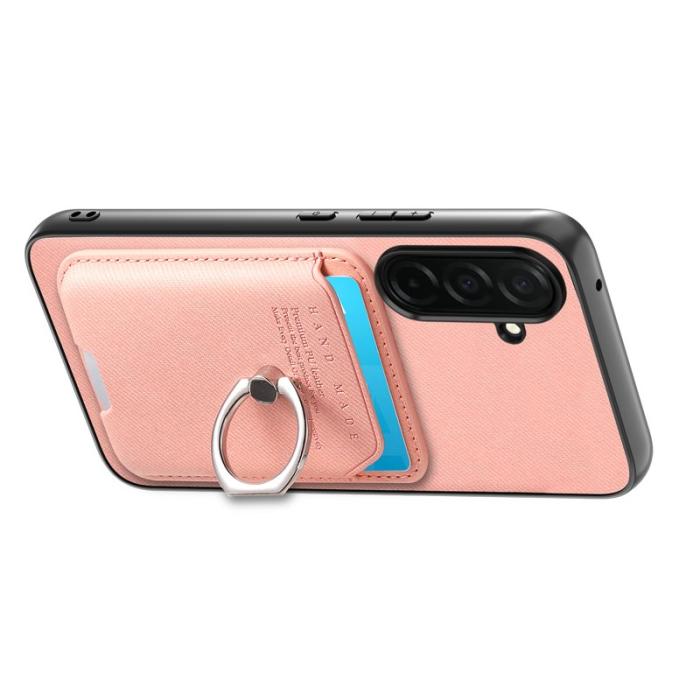 OEM - Mobilskal för Samsung Galaxy S26 Konstläder + PC + TPU - Rosa