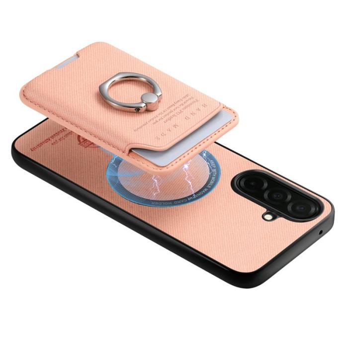OEM - Mobilskal för Samsung Galaxy S26 Konstläder + PC + TPU - Rosa