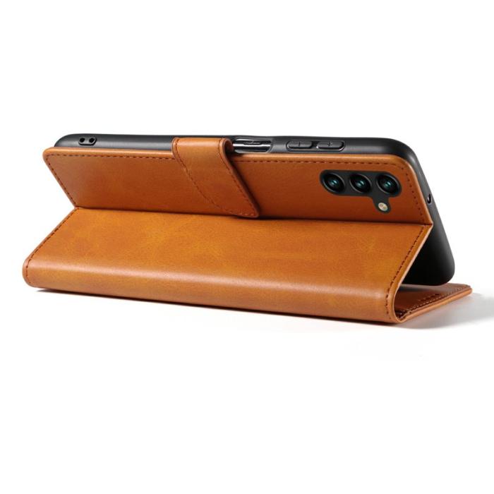 OEM - Mobilskal för Samsung Galaxy S26 Konstläder Ställ - Khaki