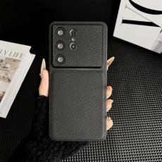 OEM - Mobilskal f&ouml;r Samsung Galaxy S26 Ultra Texturerat Konstl&auml;der - Svart