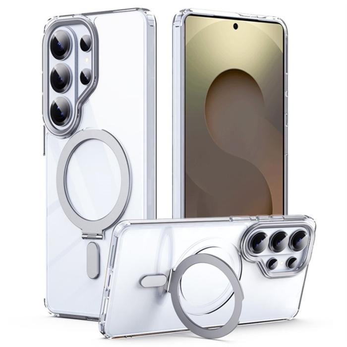 OEM - Mobilskal för Samsung Galaxy S26 Ultra TPU + Akryl Kickstand - Silver