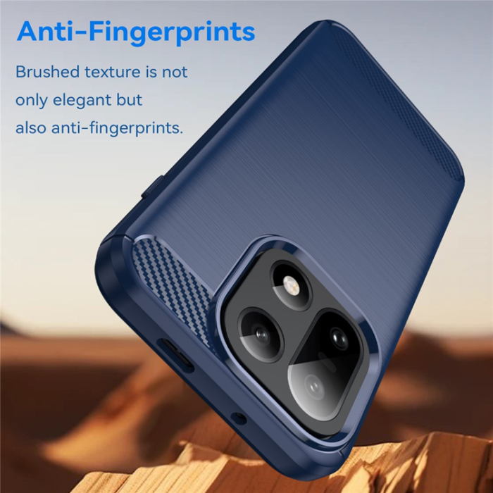 A-One Brand - OnePlus 15 5G Mobilskal Carbon Fiber Texture Brushed - Blå