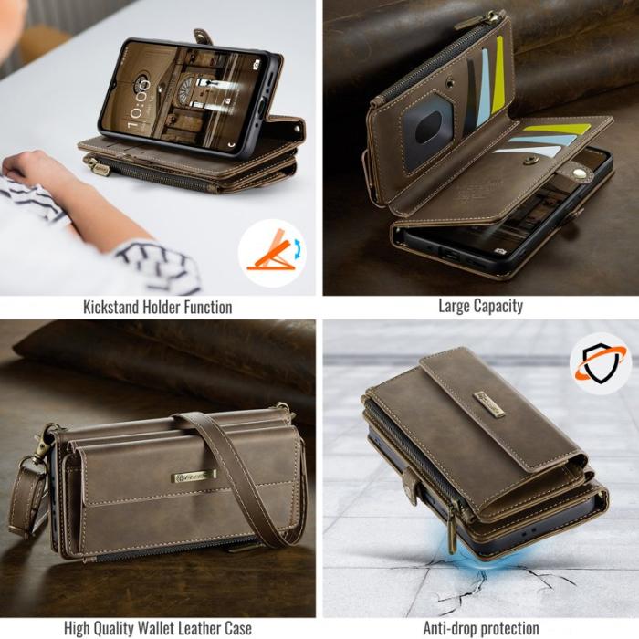 Caseme - CASEME Konstläder Plånboksfodral för Samsung Galaxy A56 5G - Brun