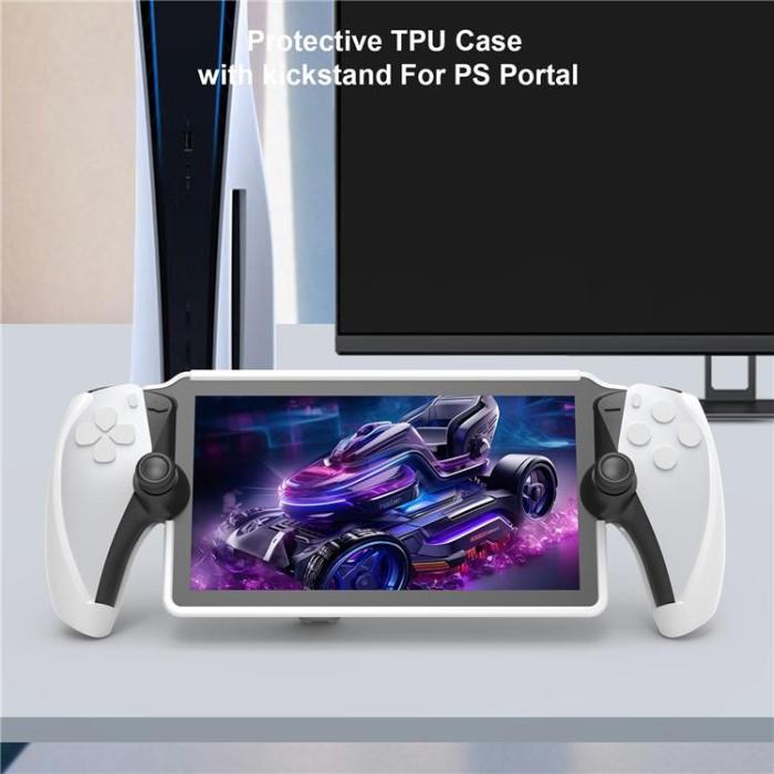 JYS - JYS PS5 Portal Skal TPU JYS-P5183 Kickstand - Vit
