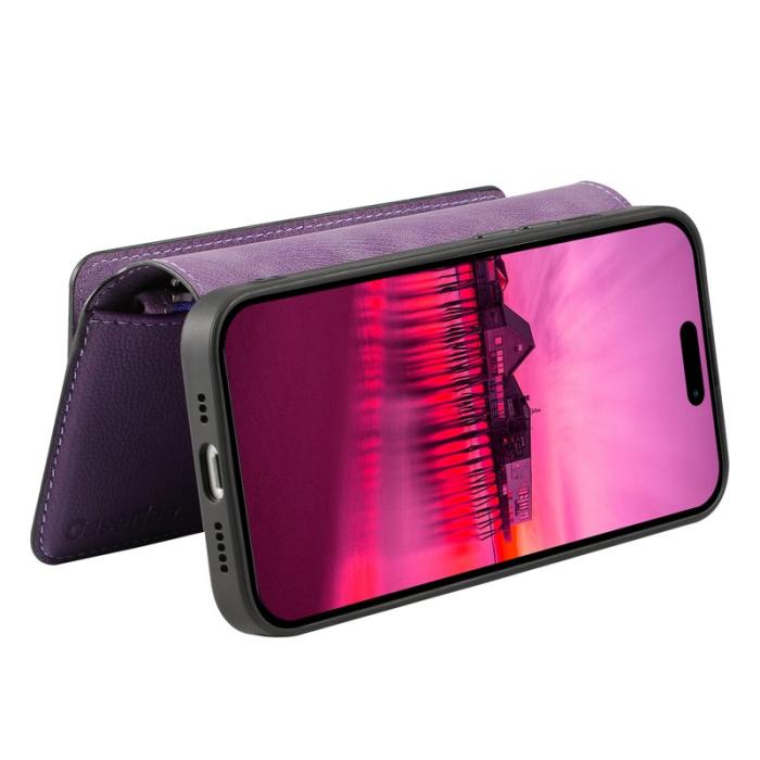 CASENEO - CASENEO MW-02 iPhone 17 Pro Plånboksfodral Konstläder - Lila