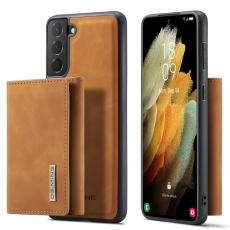 DG.MING - DG.MING M1 Wallet Mobilskal f&ouml;r Samsung Galaxy S21 FE - Brun