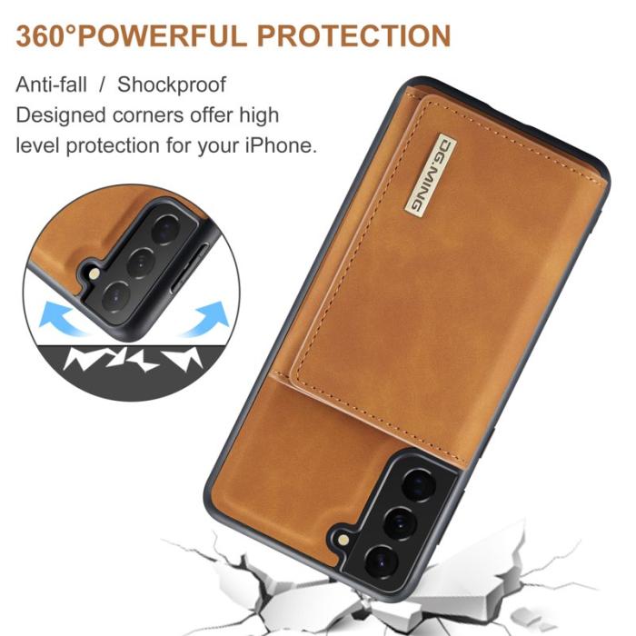 DG.MING - DG.MING M1 Wallet Mobilskal för Samsung Galaxy S21 FE - Brun