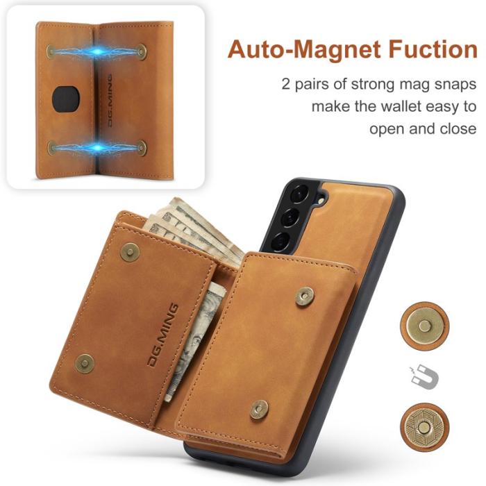 DG.MING - DG.MING M1 Wallet Mobilskal för Samsung Galaxy S21 FE - Brun