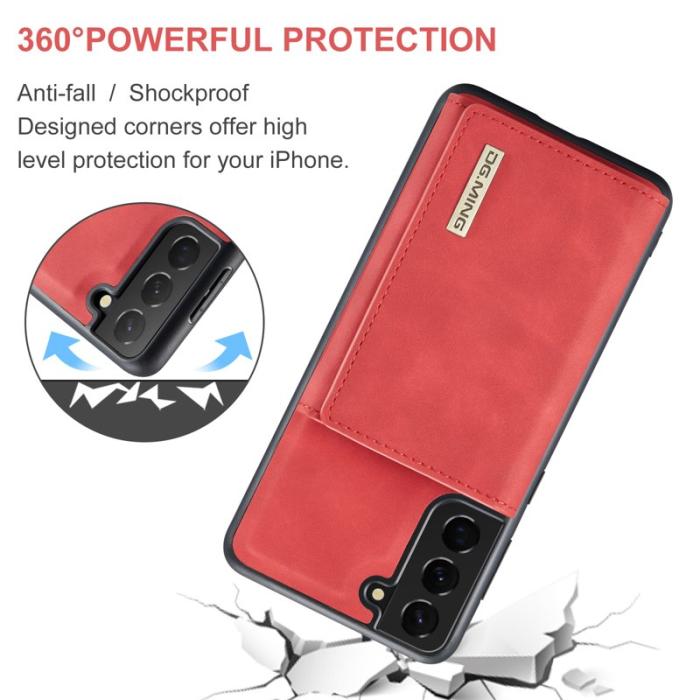 DG.MING - DG.MING M1 Wallet Mobilskal för Samsung Galaxy S21 FE - Röd