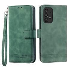 DIERFENG - DIERFENG DF-03 Pl&aring;nboksfodral f&ouml;r Samsung Galaxy A53 5G - Konstl&auml;der - Gr&ouml;n