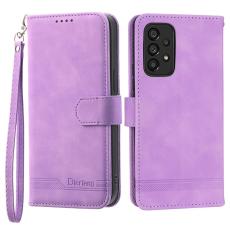 DIERFENG - DIERFENG DF-03 Pl&aring;nboksfodral f&ouml;r Samsung Galaxy A53 5G - Konstl&auml;der - Lila