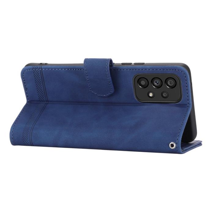 DIERFENG - DIERFENG DF-03 Plånboksfodral för Samsung Galaxy A53 5G - Konstläder - Blå