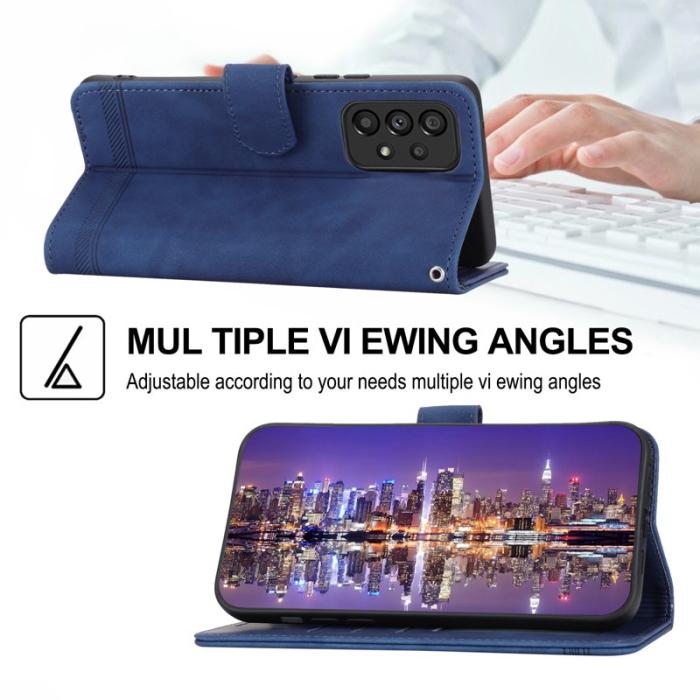 DIERFENG - DIERFENG DF-03 Plånboksfodral för Samsung Galaxy A53 5G - Konstläder - Blå