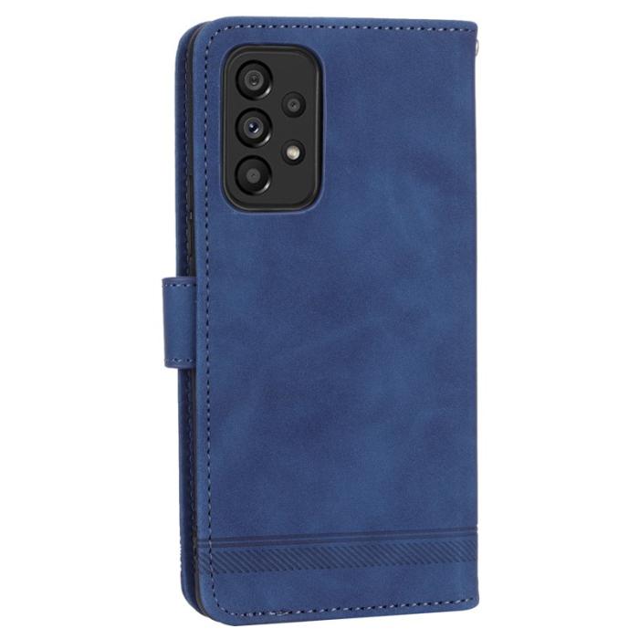 DIERFENG - DIERFENG DF-03 Plånboksfodral för Samsung Galaxy A53 5G - Konstläder - Blå
