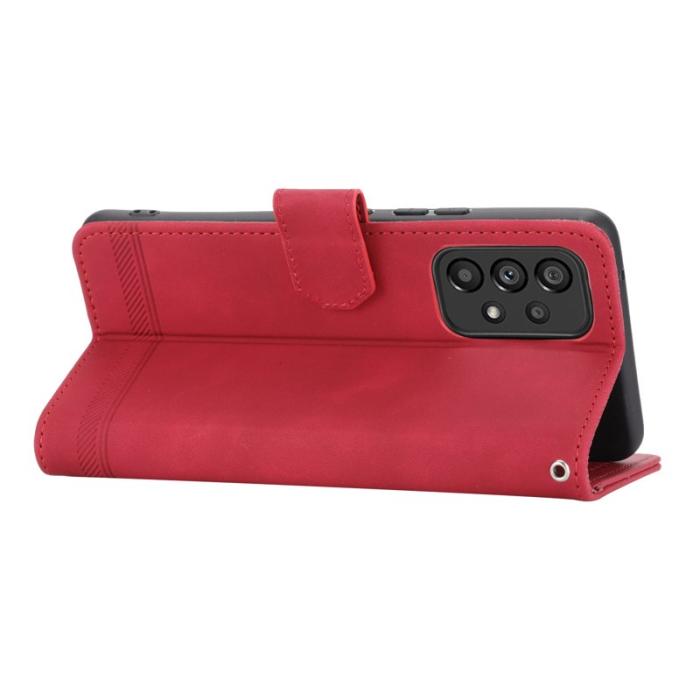 DIERFENG - DIERFENG DF-03 Plånboksfodral för Samsung Galaxy A53 5G - Konstläder - Röd