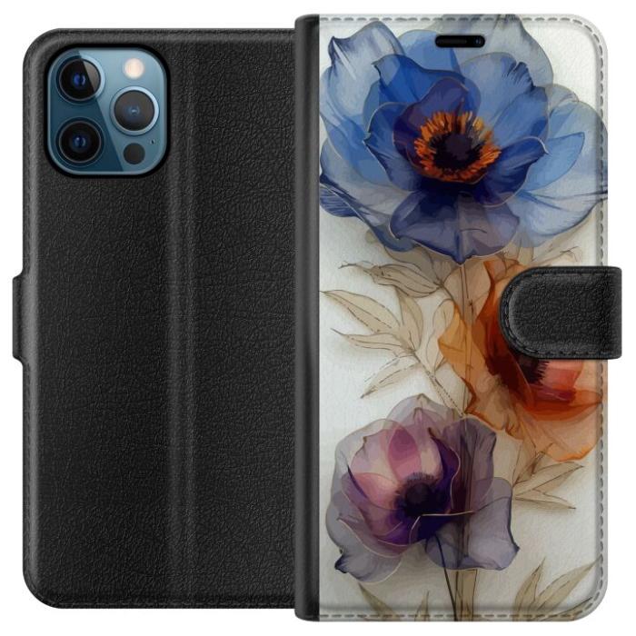 iSecrets - Plånboksfodral till Apple iPhone 12 Pro med Silkesblommor