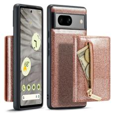 DG.MING - DG.MING M3 Series Konstl&auml;der Pl&aring;nboksfodral f&ouml;r Google Pixel 7a - Ros&eacute;guld