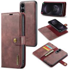 DG.MING - DG.MING Samsung Galaxy S25 Edge Pl&aring;nboksfodral &Auml;kta l&auml;der R&ouml;d