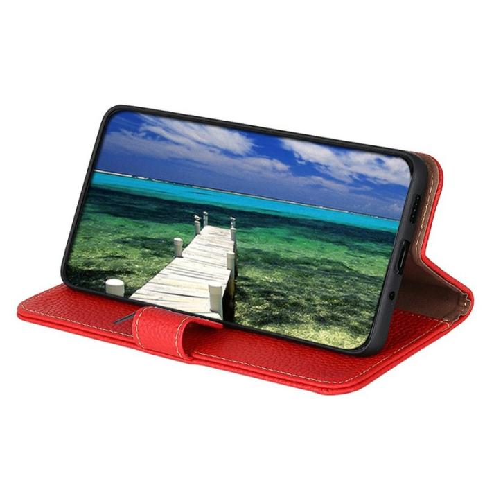 KHAZNEH - KHAZNEH iPhone Air Plånboksfodral Äkta läder - Röd