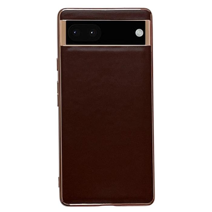 OEM - Google Pixel 7 Pro Skal Äkta Läder Electroplating - Brun