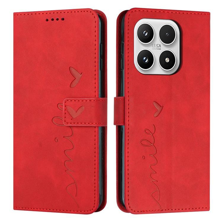 Xiaomi 17 Konstläder Plånboksfodral Imprinted Heart Pattern (Röd) | 2353 | AlltMobil