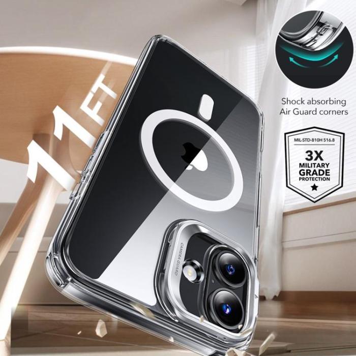 ESR - ESR iPhone 16 Mobilskal Magsafe Halolock Och Härdat Glas