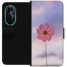 Gustaf - Pl&aring;nboksfodral till Huawei nova 8 Pro med Rosa blomma