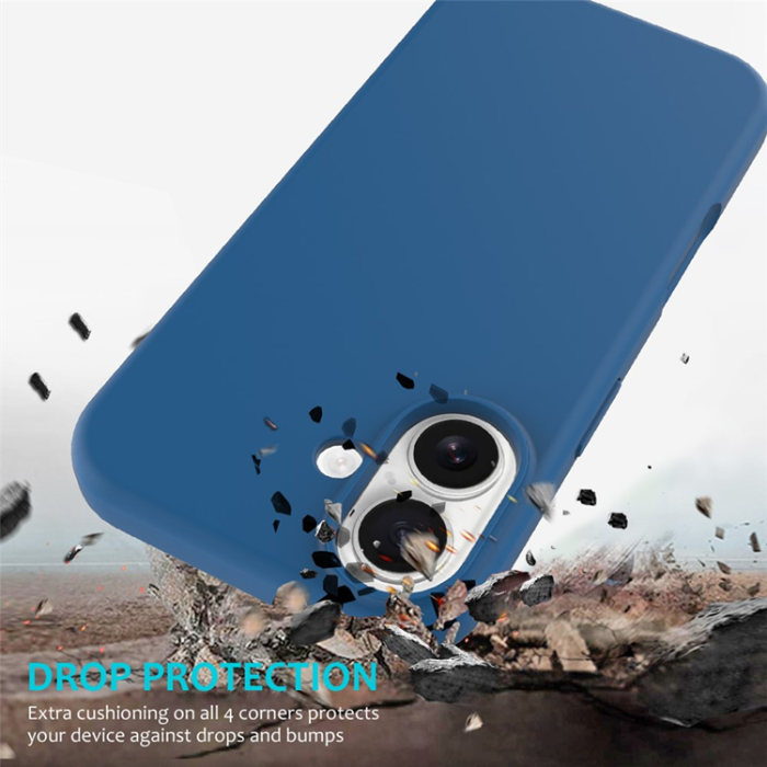 A-One Brand - iPhone 17 Mobilskal Liquid Silikon - Blå