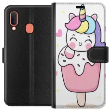 iSecrets - Pl&aring;nboksfodral till Samsung Galaxy A20e med Glad enh&ouml;rning