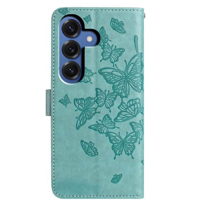 OEM - Samsung Galaxy S26 Plus Fodral Flip Konstläder Med Rem - Grön