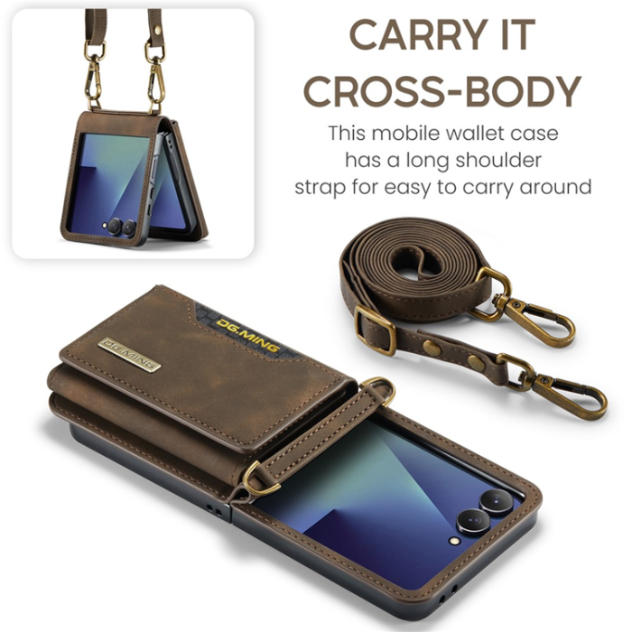 DG.MING - DG.MING Galaxy Z Flip 7 Mobilskal Detachable M2 - Kaffe