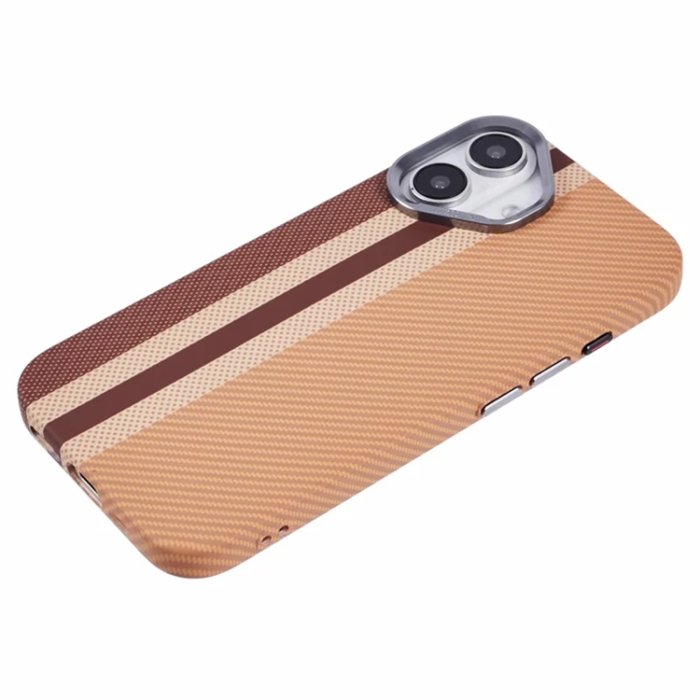 A-One Brand - iPhone 16 Mobilskal Magsafe Kevlar Aramid Fiber - Gul