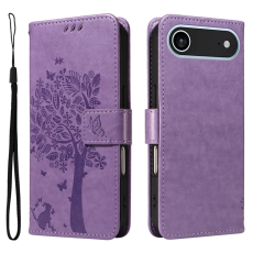 A-One Brand - iPhone 17 Air Plånboksfodral Tree Pattern - Ljuslila