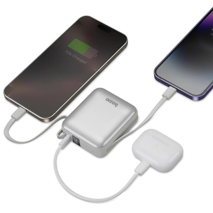 ENERGEA - Bazic Fusion 3in1 PowerBank 10000mAh USB-C/Lightning - Grå