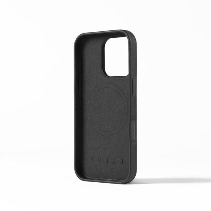Mujjo - Mujjo iPhone 16 Pro Mobilskal MagSafe Läder - Svart